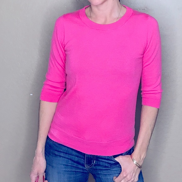 J. Crew Sweaters | J Crew Pink Charley Merino Wool Sweater 34 Sleeve | Color: Pink | Size: S | Pm-81026015's Closet